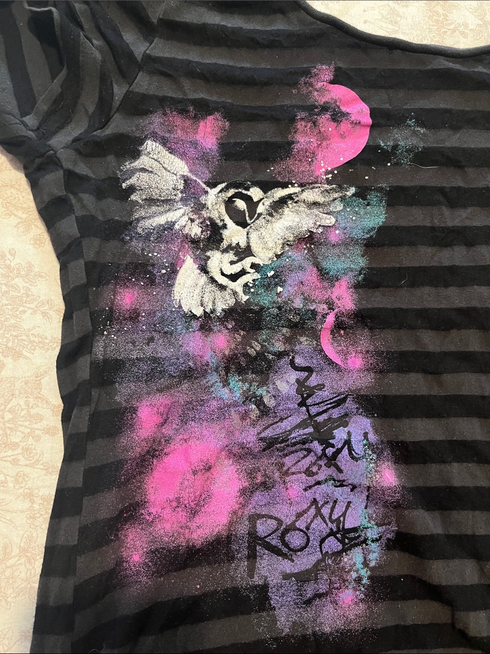 Roxy y2k colourful 2000s tee